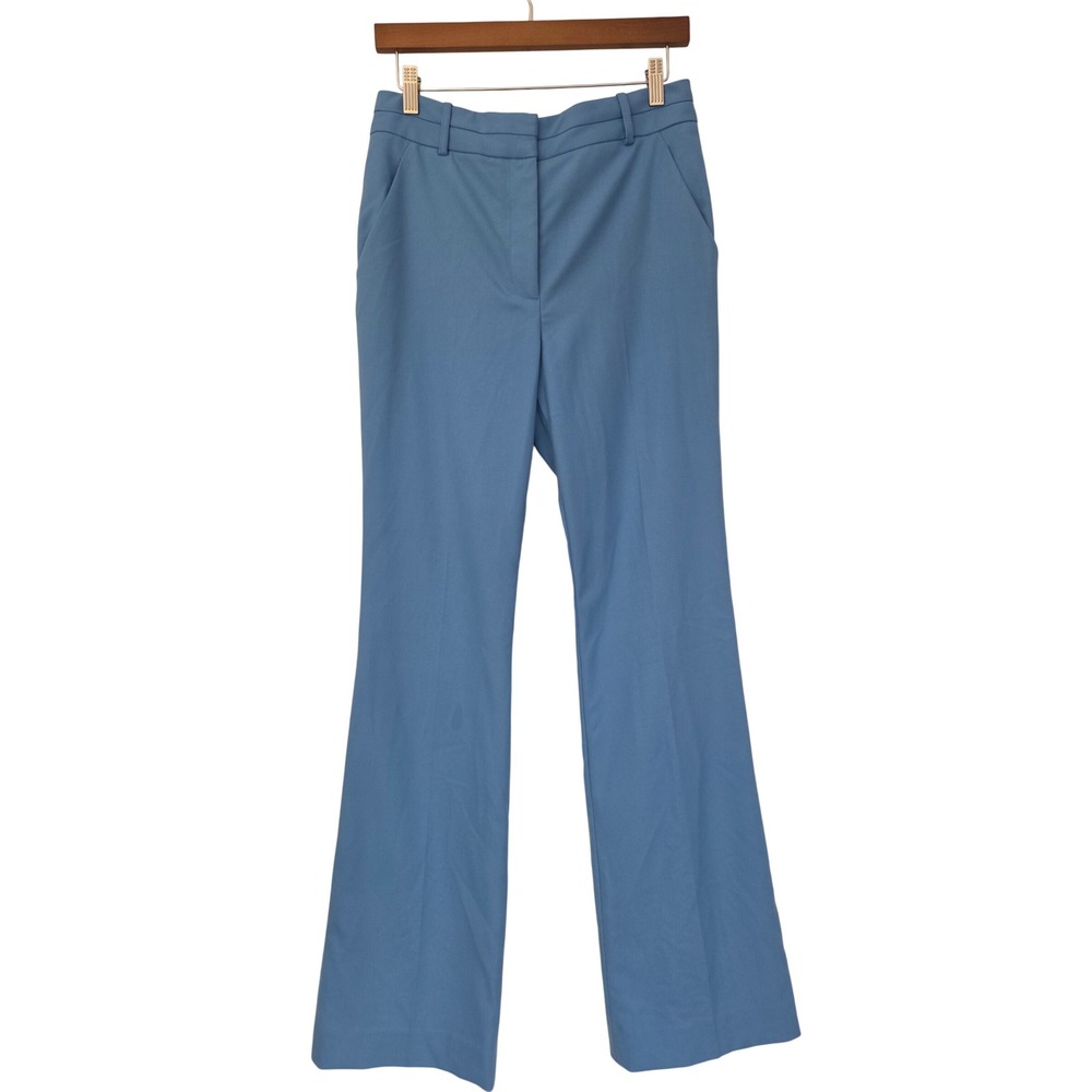 Veronica Beard Melvin Pant Flare Women Size 6 Blue NWT $448 2512SU11360849